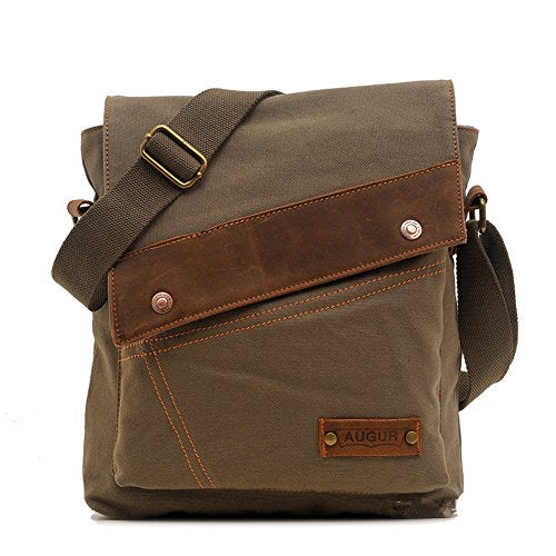 Sechunk Messenger Bags， Vintage Small Canvas Shoulder Crossbody Purse Green