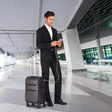 Reyleo Softside Spinner Luggage 20 Inch Carry On Luggage 8-Wheel Travel Suitcase With Usb