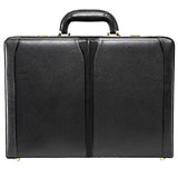 McKlein, V Series, Turner, Top Grain Cowhide Leather, Leather 4.5" Expandable Attaché Briefcase, Black (80485) (Renewed)
