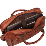 Mancini Leather Goods Colombian Zippered Double Compartment 15.6" Laptop/Tablet