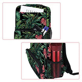 LORVIES Tropical Palm Leaves And Flowers School Bag for Student Bookbag Women Travel Backpack Casual Daypack Travel Hiking Camping
