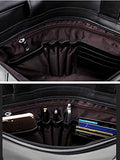 BAIGIO Men's Briefcase Real Calfskin Leather Laptop Bags Messenger Bags Multi-Pocket Business