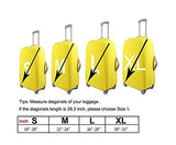 7-Mi 3D Print Infinity White Triangular Design Travel Suitcase Protector Elastic Sleeve Cover 26"-28" Anti-Scratch Luggage Cover Size L with Luggage Strap