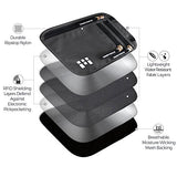 Zero Grid Neck Wallet W/Rfid Blocking- Concealed Travel Pouch & Passport Holder (Shadow Grey)