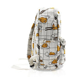 Finex Gudetama Lazy Egg Yolk White Canvas Popular Cute Costume Cartoon Casual Backpack with 15 inch Laptop Storage Compartment for College Student Daypack Travel Bag