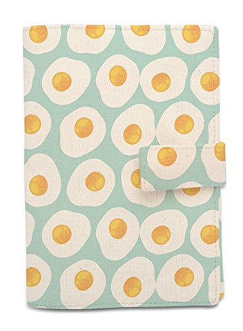 Fried Eggs Pattern Beige Print Canvas Vintage Passport Holder Cover Case Was_11
