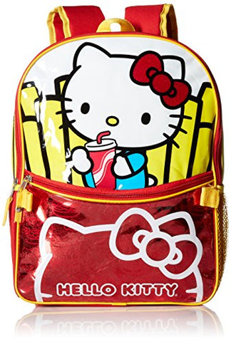 Hello Kitty Little Girls Burger And Fries 16 Inch Backpack With Lunch Kit, Various, One Size