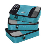 Ebags Medium Packing Cubes - 3Pc Set (Aquamarine)