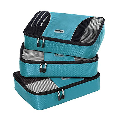 Ebags Medium Packing Cubes - 3Pc Set (Aquamarine)