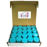 40 New empty 10 Gram (0.35 oz) Plastic Pot Jars with Lids for Lip Balms, Salves, Creams, Cosmetics, Nail Accessories, Rhinestones, Herbs, Spices - BPA Free (Teal Screw Lid)