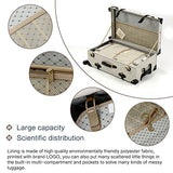 Unitravel Vintage Carry On Suitcase Spinner Duffle Pu Trunk Tsa Luggage With Strap