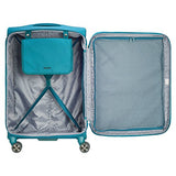 DELSEY Paris Hyperglide 3 Piece Luggage Set Carry On & Checked Spinner Suitcases, Teal Blue