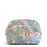 Vera Bradley Women's Recycled Cotton Medium Cosmetic Makeup Organizer Bag, Rain Forest Canopy, One Size
