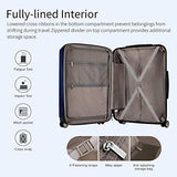 FOCHIER F Hard Shell Luggage 3 Piece Set with Spinner Wheels, Expandable Lightweight Suitcase with TSA Lock 20 24 28 Inch, Blue