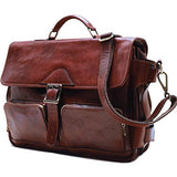 Floto Roma Roller Buckle Brief (Vecchio Brown)