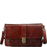 Mancini Leather Goods Buffalo Leather Unisex Bag with Front Organizer (Brown)