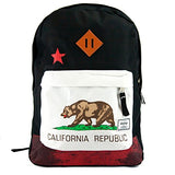 Benteng California Travel Backpack Light-Weight Fashion Hiking Daypack School Bag, Black