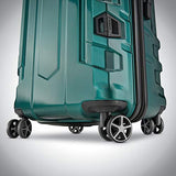 American Tourister Trip Locker Hardside Checked Luggage with Dual Spinner Wheels, Dark Green
