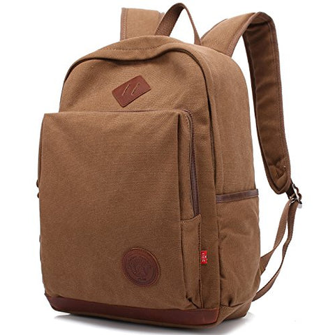 School Backpack,AUGUR Vintage Casual Canvas Backpack Travel Hiking Rucksack for Men Women