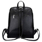S-Zone Women Genuine Leather Backpack Purse Travel Bag Fit 14-Inch Laptop Upgraded Version