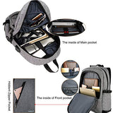 Cafele Laptop Backpack Anti-Theft Water Resistant Bookbag for Trip School w/USB