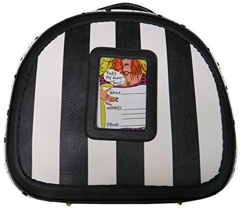 Betsey Johnson In Bloom Train Carry-On Round Weekender Suitcase - Stripe