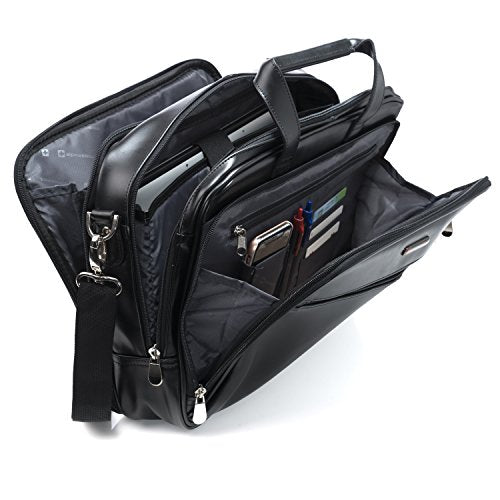 Shop Alpine Swiss Monroe Leather Briefcase To – Luggage Factory