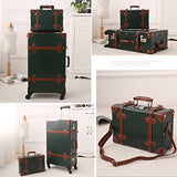 Unitravel Vintage Suitcase Set Spinner Travel Hardside Luggage Sets PU Trunk