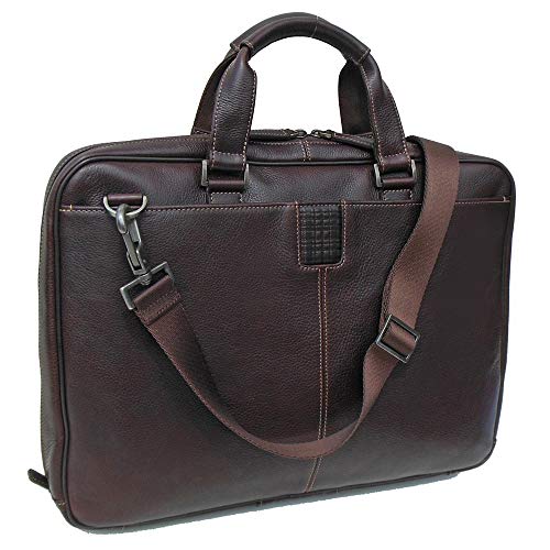 Boconi Men's Tyler Tumbled Zipster in Coffee Leather w/ Khaki (211-2207)