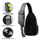 Waterfly Crossbody Sling Backpack Sling Bag Travel Hiking Chest Bags Daypack (Dark gray)