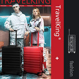 Travelking All Aluminum Carry On Luggage with TSA Locks Metal Hard Shell Spinner Suitcase (New Arrival Black, 20 Inch)
