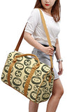 Vietsbay Women Skulls Polka Dot Pattern Printed Canvas Travel Duffle Bag Was_42