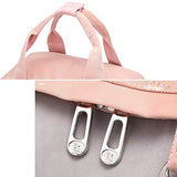 STATEGY Rolling Backpack,Waterproof Trolley Travel School Bag with Wheels Business Carry-on Rucksack Perfect for Men and Women (Color : Pink, Size : M)