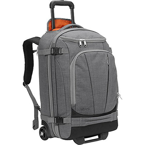 eBags TLS Mother Lode Rolling Weekender 22" Travel Backpack with Wheels - Carry-On - (Heathered Graphite)