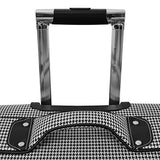London Fog Cambridge II 29" Expandable Spinner, Black White Houndstooth