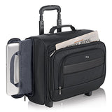 Solo Columbus 15.6 Inch Rolling Laptop Overnighter Case With Removable Sleeve, Black