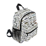 Sea Fish Pattern Backpack for Girl Boy Preschool School Bag Children Mini Travel Daypack Primary School Students Bookbag