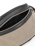 Josephine Adjustable Waist Belt Bag or Fanny Pack with 3 Zippered Pockets (black and grey)