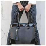 BFB Laptop Totes for Women – 13 Inch Laptop Shoulder Bag – Designer Handmade Handbag - Quality That’s Made to Last – Charcoal Gray