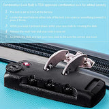 3 piece luggage set with TSA lock hard side swivel suitcase Sky Blue