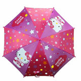 Hello Kitty Fu3069234 Stars Pink & Purple Molded Handle Umbrella