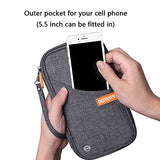 Dew Travel Wallet Rfid Blocking Waterproof Document Organizer Credit Card Clutch Bag, Family