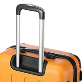 SSLine 3 Piece Luggage Sets Hardshell Spinner Luggages Swivel Wheels Suitcase Portable Rolling Trolley Case - 20" 24" 28" Spinner Suitcases Orange