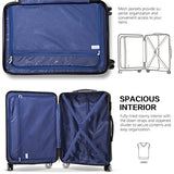 Coolife Luggage 3 Piece Sets Pc+Abs Spinner Suitcase 20 Inch 24 Inch 28 Inch