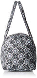 Vera Bradley Iconic Large Travel Duffel, Signature Cotton, Charcoal Medallion, charcoal medallion, One Size