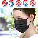 Black Disposable Face Masks, Face Mask of 50 Pack Disposable Mask