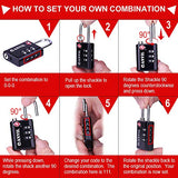 TSA Approved Luggage Locks, Durable Travel Lock with Inspection Indicator and 3 Digit Re-Settable