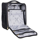 Aimee Kestenberg Women'S Jacquard Python Printed Polyester 2-Wheel Underseater Carry-On, Black