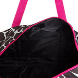 Giraffe Print 22" Luggage Duffle Bag (Black/White/Pink)