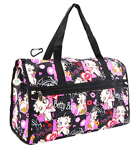 Betty Boop pink large duffel travel tote bag retro womens bag new gym bag